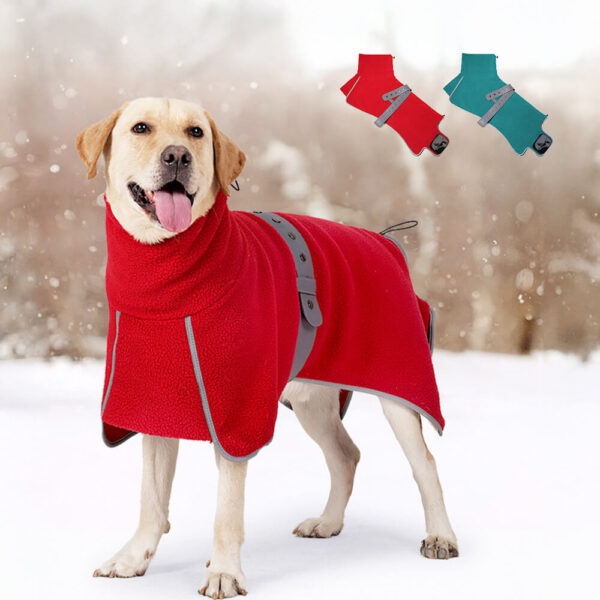 High-Neck Fleece Dog Cape - Warm and Windproof Winter Protection